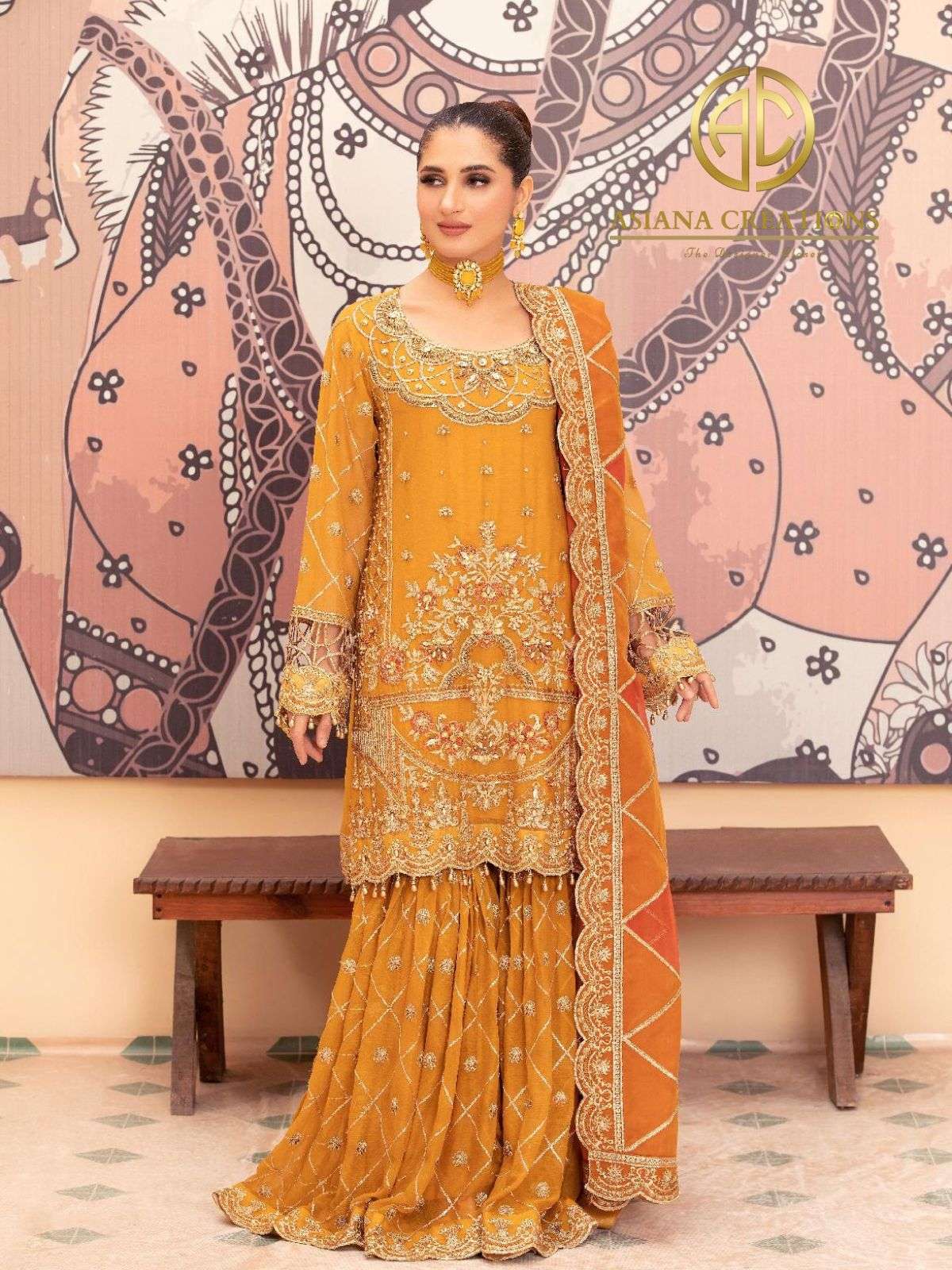 Organza Anarkali Dresses  Pakistani Suit 7- (SF-10)